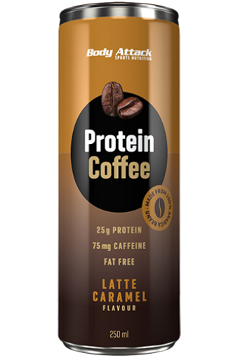 Slika Beljakovinska kava - 250 ml Karamelno-Latte BodyAttack