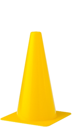 Slika Plastični trening konus 30 cm - Rumena 