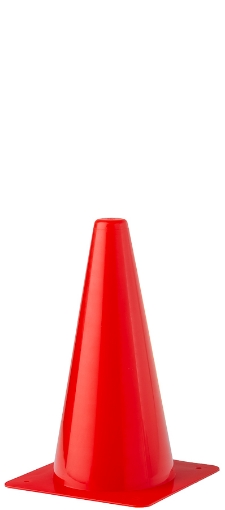 Slika Plastični trening konus 23 cm - Rdeča 
