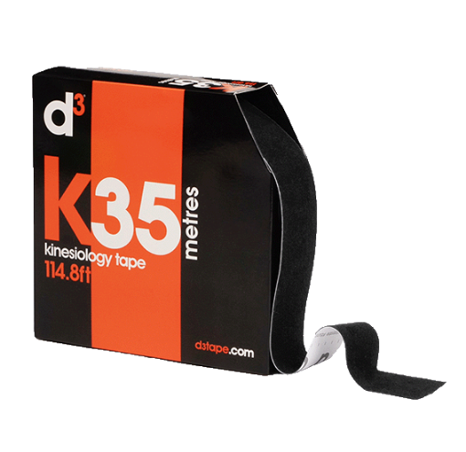 Slika K35 Kinezio Trak Črna 5cm x 35m - d3Tape