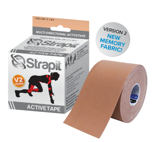 Slika DYNAMIC ACTIVETAPE 5CM x 5M – BEŽNA S ČRTAMI