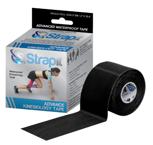 Slika Kineziološki trak Advance 5cm x 5m Črna – Strapit