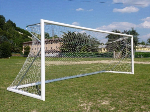 Slika Premični aluminijast nogometni gol 7,32 × 2,44 m z vključeno mrežo — VI 5900
