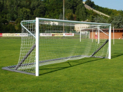 Slika Premični aluminijast nogometni gol 6 × 2 m — Zložljiv okvir z vključeno mrežo — VI 5911