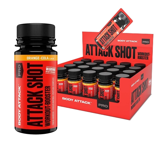 Slika ATTACK SHOTS 20 x 60ml - Pomaranča/Kola