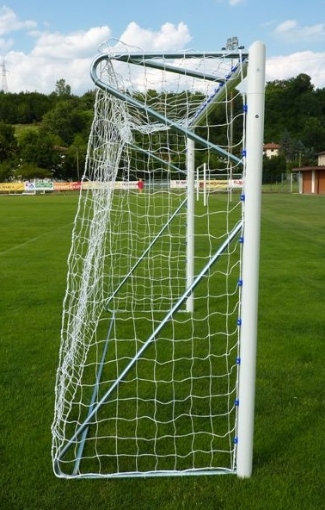 Slika Premični aluminijast nogometni gol 5 × 2 m — Ø80 mm z vključeno mrežo — VI 6022